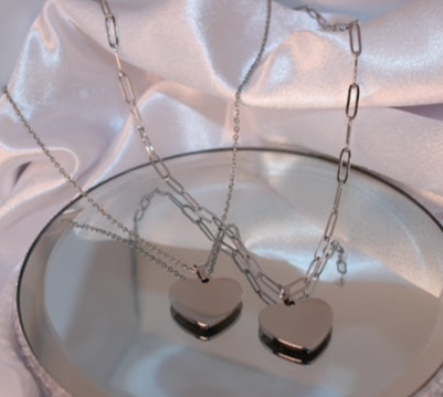 HEART-DAINTY CHAIN (SILVER)